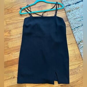 Zara black mini strappy dress